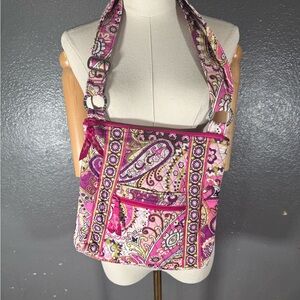 Vera Bradley Vibrant Pink and Purple Crossbody Bag